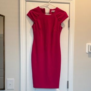 Calvin Klein Fuchsia Midi Dress